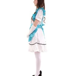 HPO Adult Women's Anime Cosplay French Maid Fancy Uniform Costume | Aqua Blue Cosplay Costume