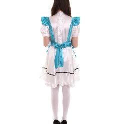 HPO Adult Women's Anime Cosplay French Maid Fancy Uniform Costume | Aqua Blue Cosplay Costume