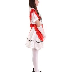 HPO Adult Women's Anime Cosplay French Maid Fancy Uniform Costume | Red Cosplay Costume