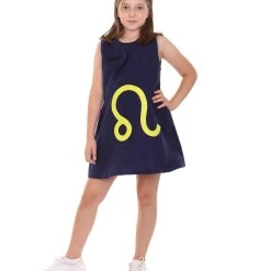 HPO Child's Girl 12 Constellation Of Leo Party Troll Dress Costume | Blue Halloween Costume