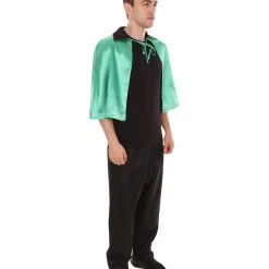 HPO Adult Men's Vampire Cape | Green & Black Halloween Costume