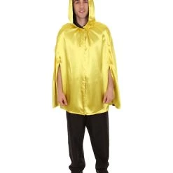 HPO Adult Men's Reversible Hooded Short Cape Costume | Multiple Color Options Halloween Costume