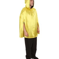 HPO Adult Men's Reversible Hooded Short Cape Costume | Multiple Color Options Halloween Costume