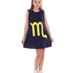 HPO Child's Girl 12 Constellation Of Scorpio Party Troll Dress Costume | Blue Halloween Costume