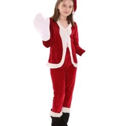 HPO Kids Child's Classic Santa Claus Costume | Multi Xmas Costume