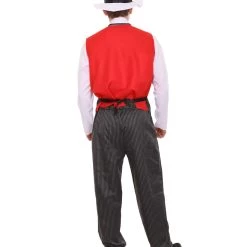 HPO Adult Men's Gangster Costume | Black,Red & White Cosplay Costume