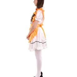 HPO Adult Women's Anime Cosplay French Maid Fancy Uniform Costume | Orange Cosplay Costume