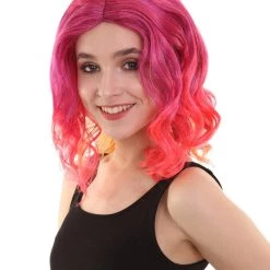 BC Sunset Soiree | Women's Red Color Curly Shoulder Length Trendy Sunset Soiree Wig