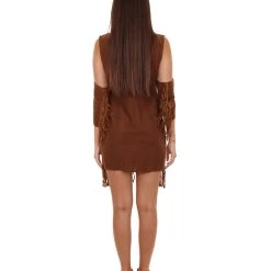 HPO Adult Women's Pocahontas Fancy Dress Costume | Brown Cosplay Costume