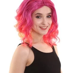 BC Sunset Soiree | Women's Red Color Curly Shoulder Length Trendy Sunset Soiree Wig