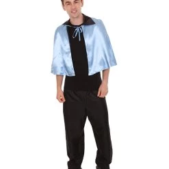 HPO Adult Men's Vampire Cape | Blue & Black Halloween Costume