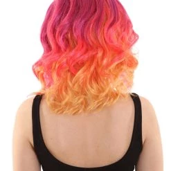BC Sunset Soiree | Women's Red Color Curly Shoulder Length Trendy Sunset Soiree Wig