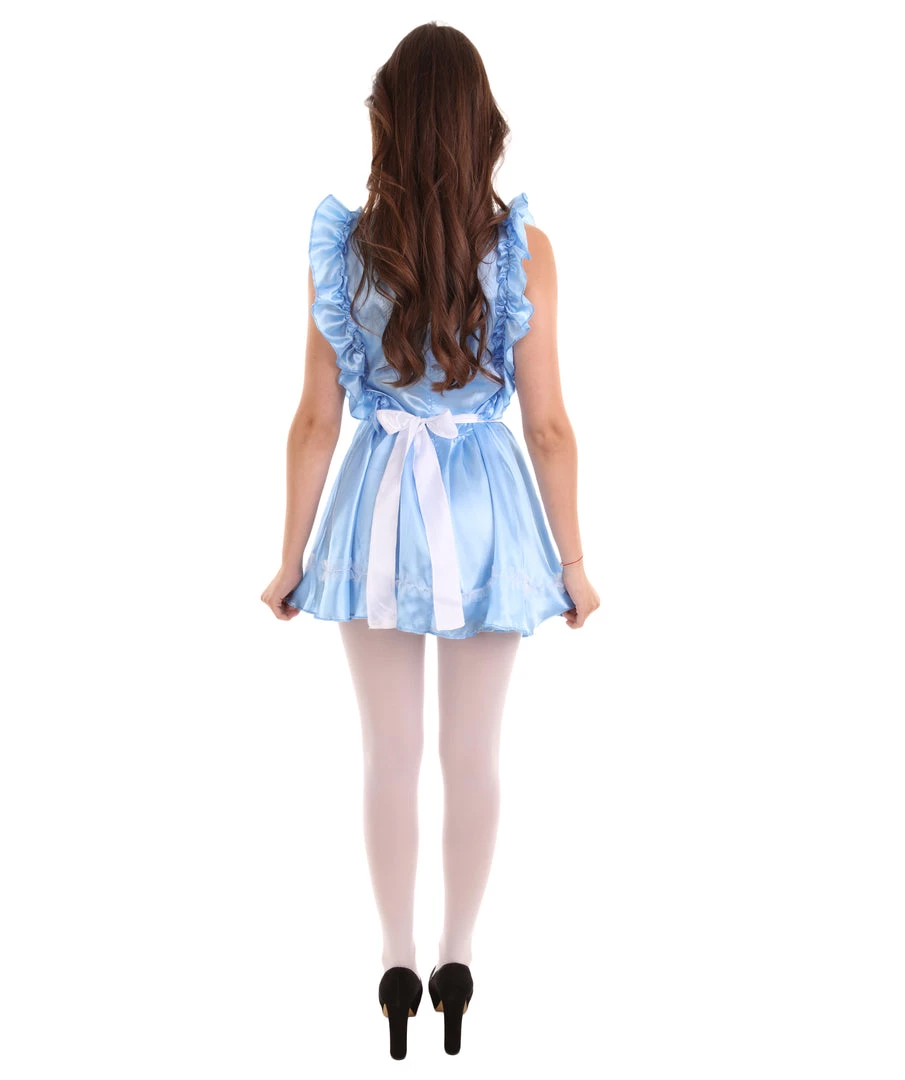 HPO Adult Women's Naught French Maid Uniform Costume | Aqua Blue Cosplay Costume