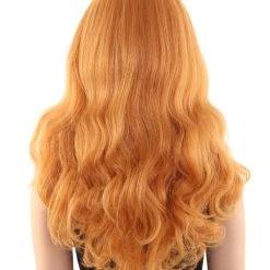 BC Adult Women's Orange Color Wavy Medium Length Trendy Wig