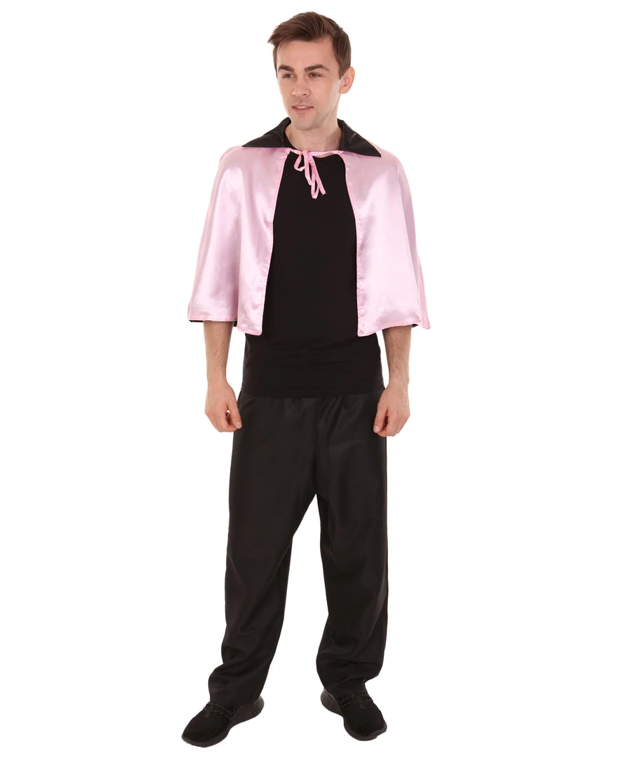 HPO Adult Men's Vampire Cape Costume | Pink & Black Halloween Costumes