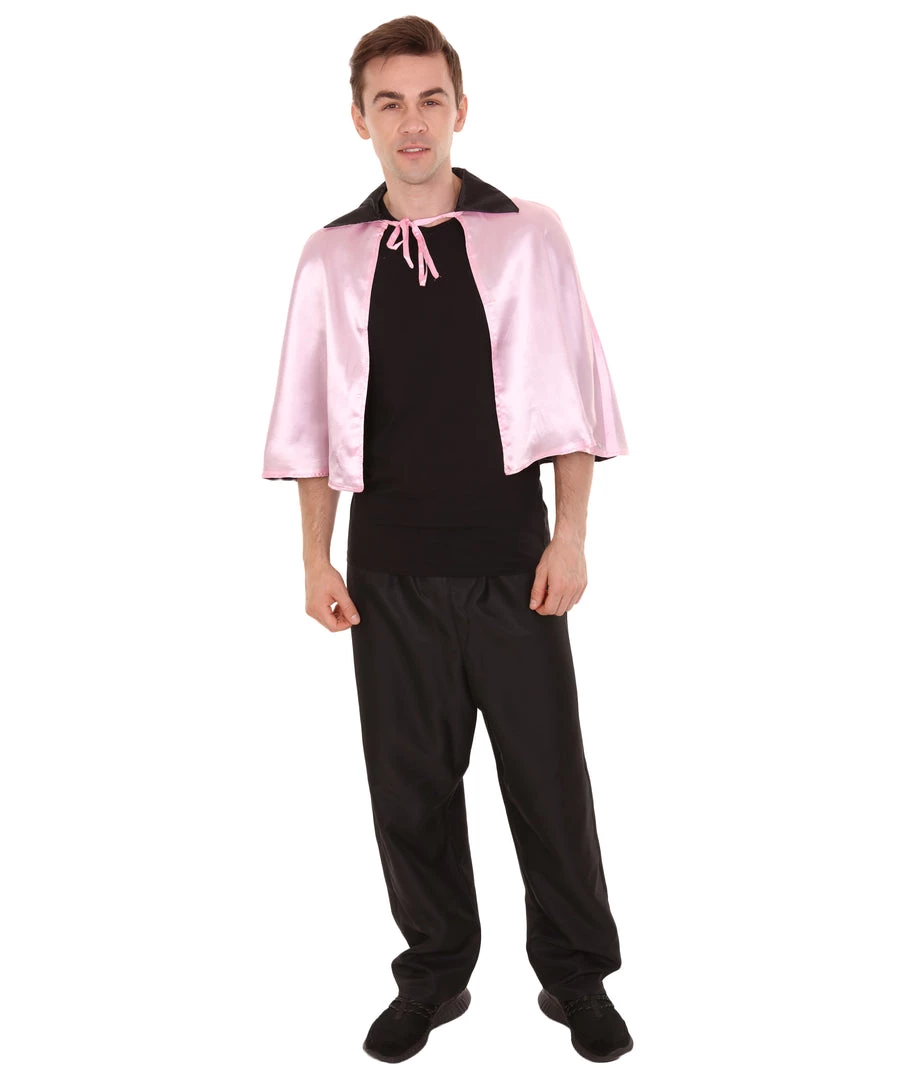 HPO Adult Men's Vampire Cape Costume | Pink & Black Halloween Costumes