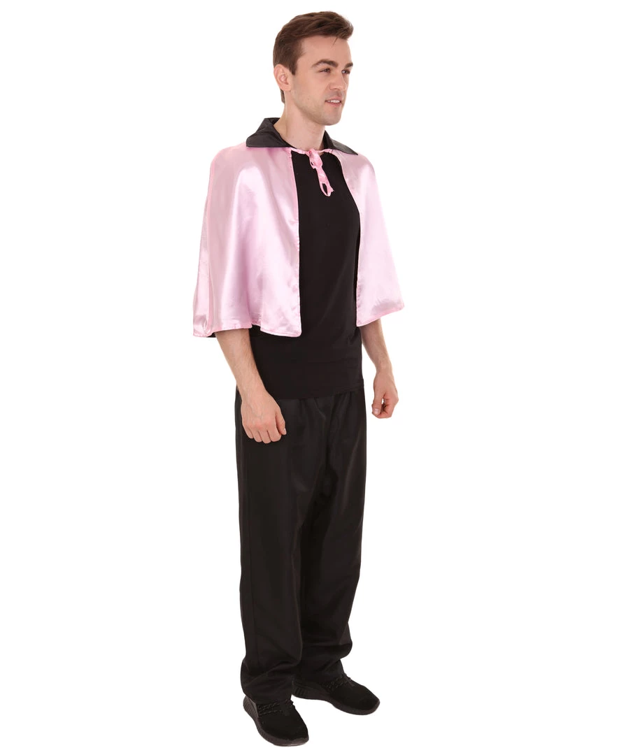 HPO Adult Men's Vampire Cape Costume | Pink & Black Halloween Costumes