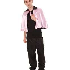 HPO Adult Men's Vampire Cape Costume | Pink & Black Halloween Costumes