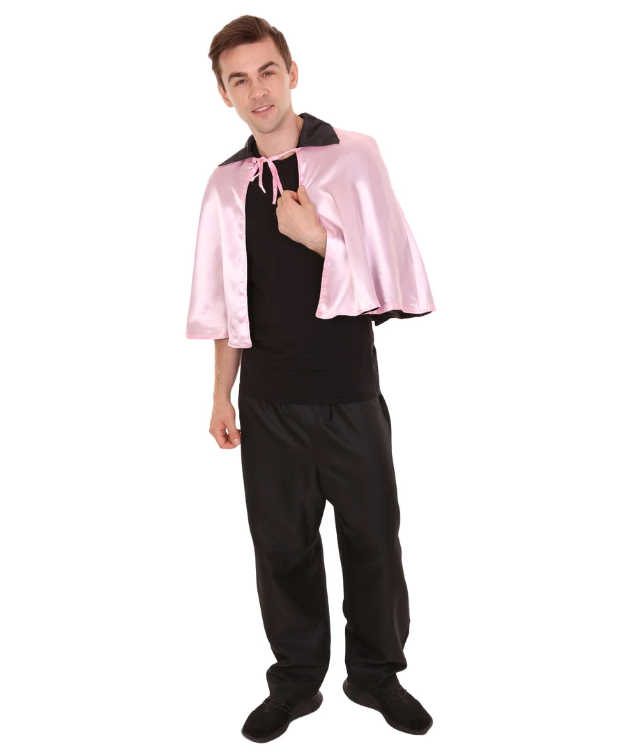 HPO Adult Men's Vampire Cape Costume | Pink & Black Halloween Costumes