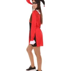 HPO Adult Women's Spades Poker Dress Costume | Black And Red Cosplay Costume