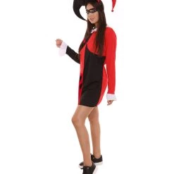 HPO Adult Women's Hearts Poker Dress Costume | Black And Red Cosplay Costume