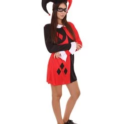 HPO Adult Women's Hearts Poker Dress Costume | Black And Red Cosplay Costume