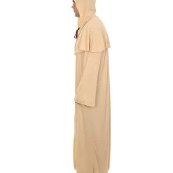 HPO Adult Men's Wizard Robe Storybook & Fairytale Costume | Light Brown Halloween Costume