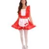 HPO Adult Women's Naught French Maid Uniform Costume | Red Cosplay Costume