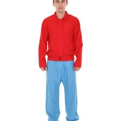 HPO Adult Men's Fry Costume | Red & Blue Cosplay Costume