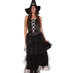 HPO Women's Black Evil Witch Dress Cosplay Costume