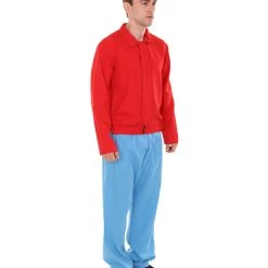 HPO Adult Men's Fry Costume | Red & Blue Cosplay Costume