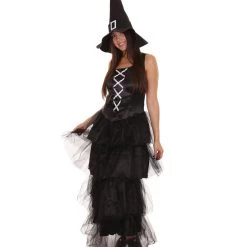HPO Women's Black Evil Witch Dress Cosplay Costume