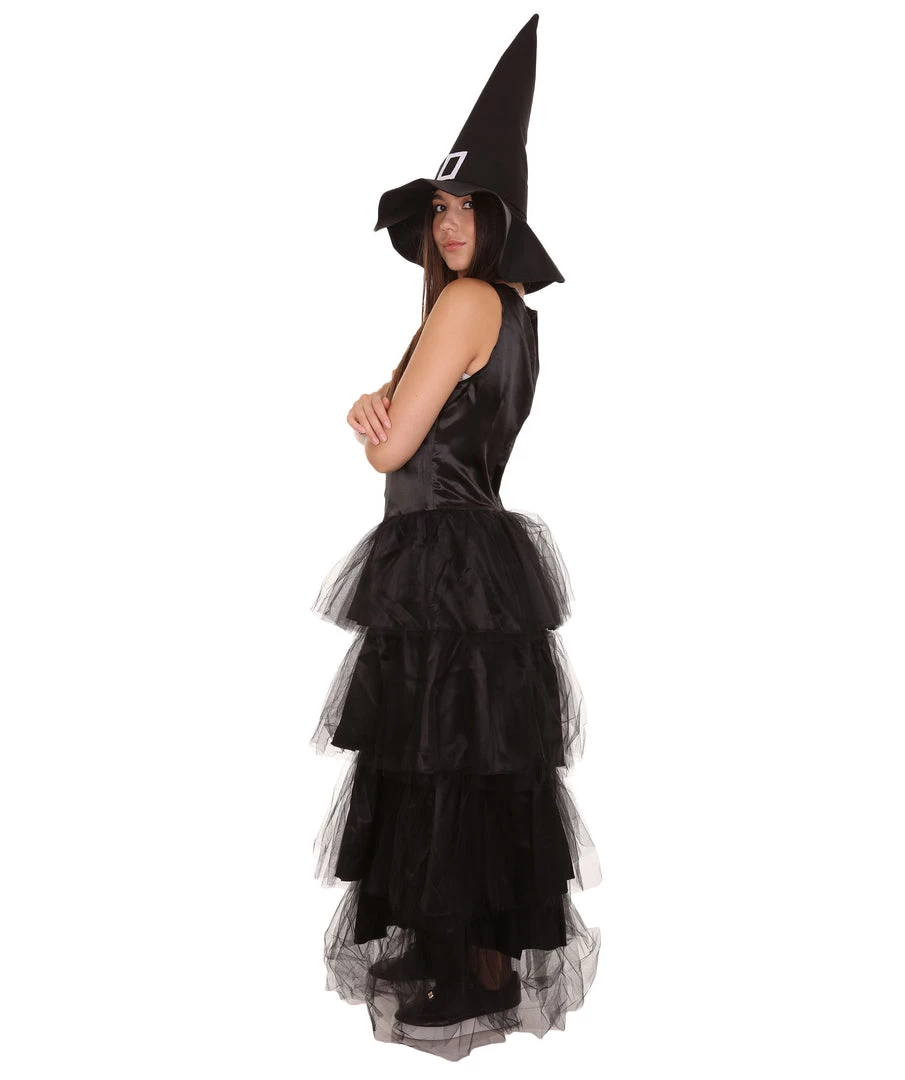 HPO Women's Black Evil Witch Dress Cosplay Costume