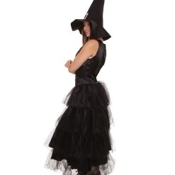 HPO Women's Black Evil Witch Dress Cosplay Costume