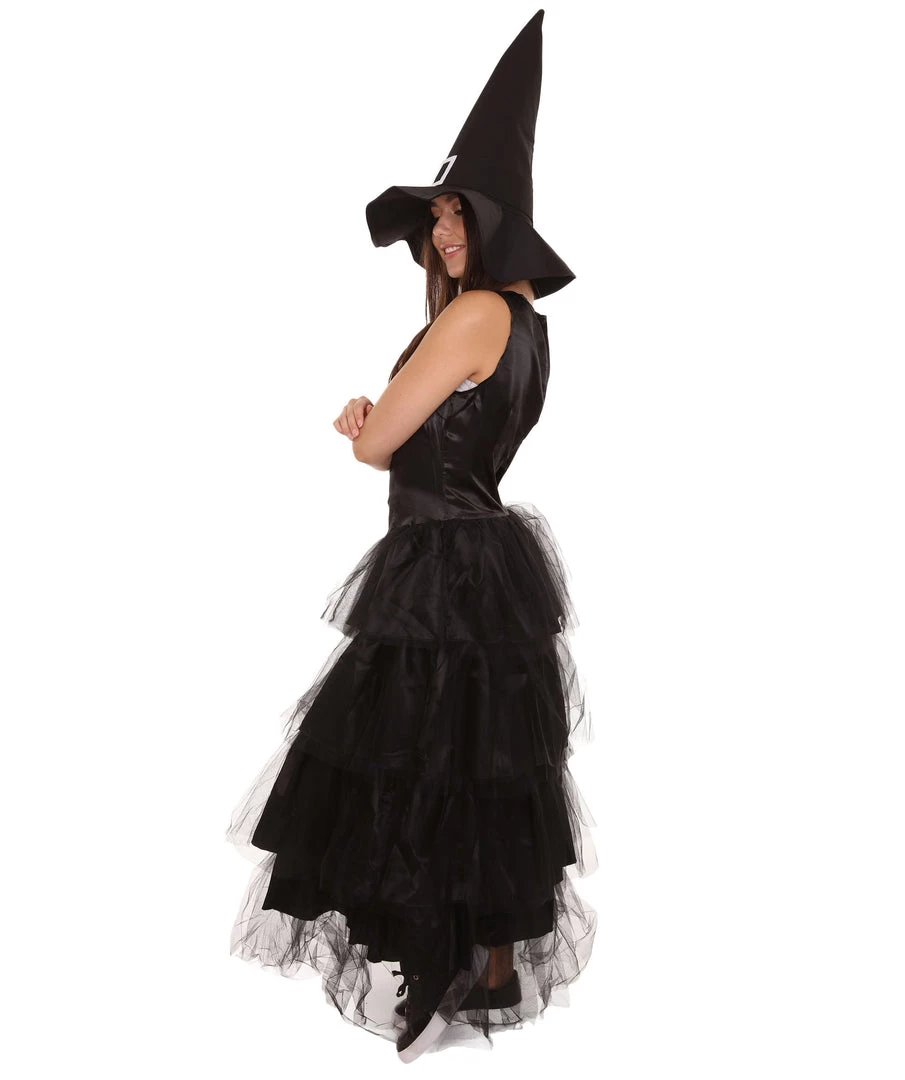 HPO Women's Black Evil Witch Dress Cosplay Costume
