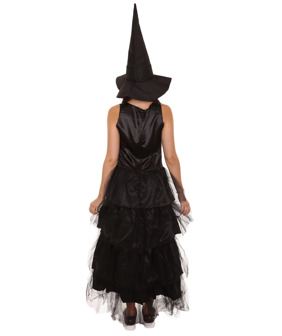 HPO Women's Black Evil Witch Dress Cosplay Costume