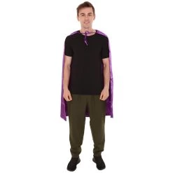 HPO Adult Men's Superhero Cape With Mask Set Costume | Multiple Color Options Halloween Costume