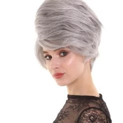 BC Adult Women's Grey Color Straight Updo Trendy Wig