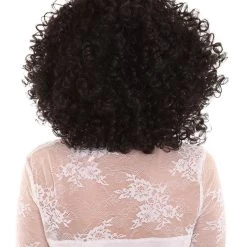 BC Adult Women's Dark Brown Color Curly Shoulder Length Trendy Roseanna Actress Wig