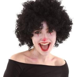 BC Clown Collection | Women's Black Color Curly Afro Clown Wig