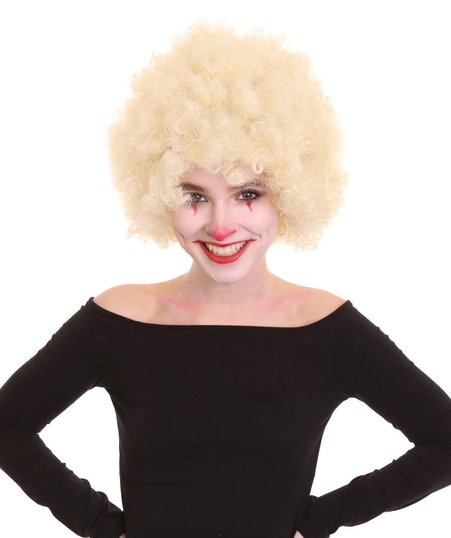 BC Clown Collection | Women's Blonde Color Curly Afro Clown Wig