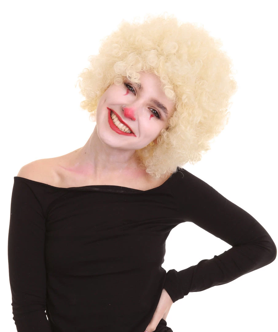 BC Clown Collection | Women's Blonde Color Curly Afro Clown Wig