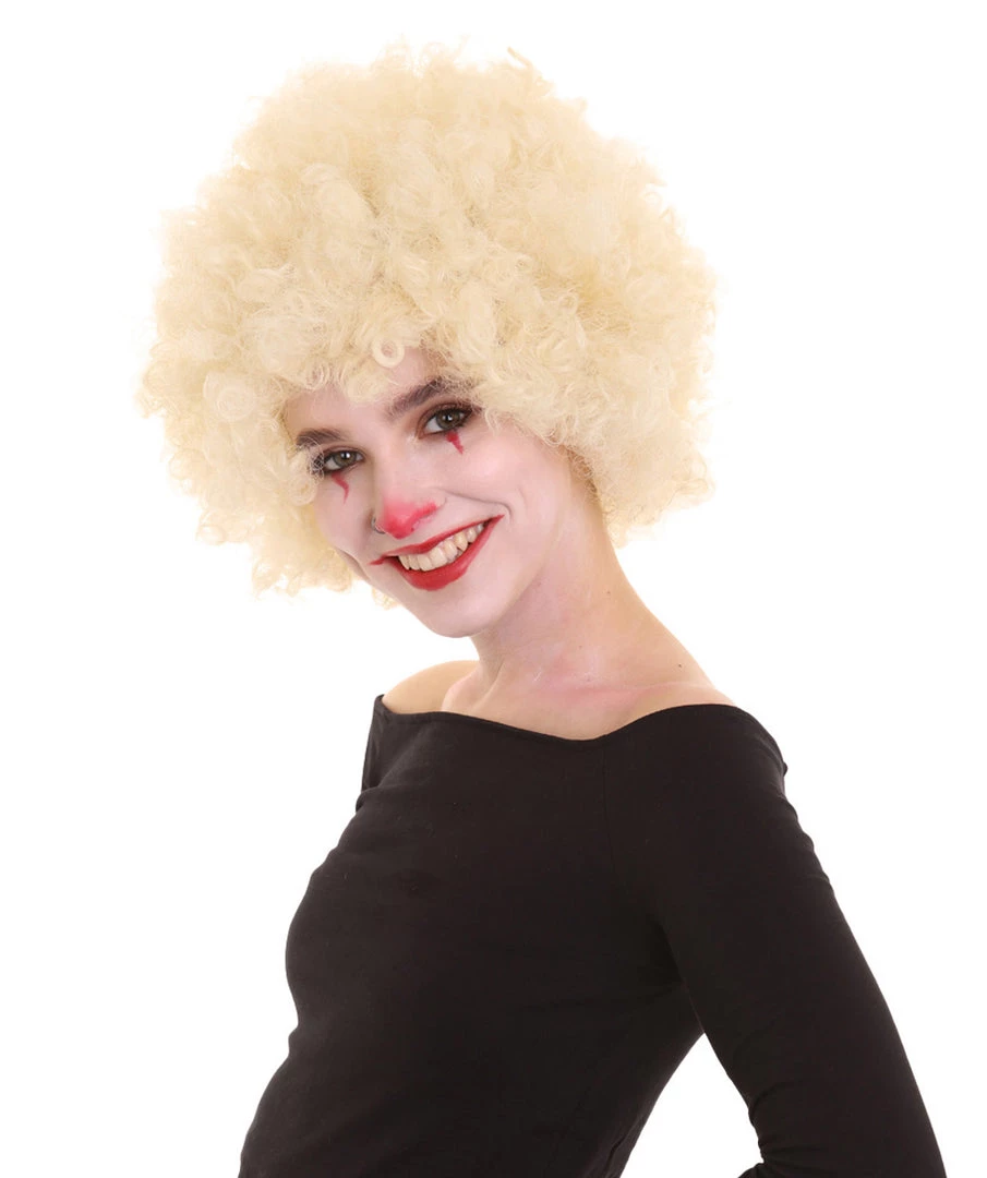 BC Clown Collection | Women's Blonde Color Curly Afro Clown Wig