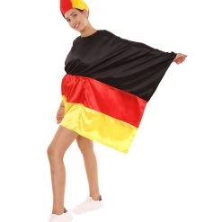 FLAGWIGS Adult Women's Celebratory German Flag Dress Costume | Patriotic Cosplay Costume