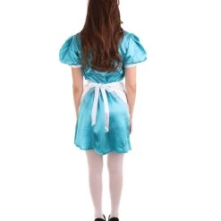HPO Adult Women's French Apron Maid Uniform Costume | Aqua Blue Cosplay Costume