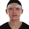 HPO Men's White Color Straight Thick Old Man Eye Brows