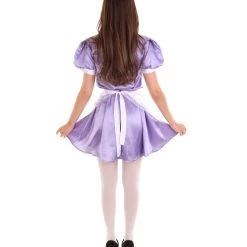 HPO Adult Women's French Apron Maid Uniform Costume | Medium Purple Cosplay Costume