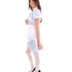 HPO Adult Women's French Apron Maid Uniform Costume | Light Blue Cosplay Costume