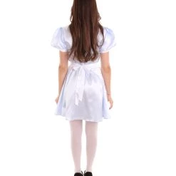 HPO Adult Women's French Apron Maid Uniform Costume | Light Blue Cosplay Costume
