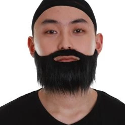 HPO Sleek Beard | Men's Black Color Straight Thick Sleek Beard